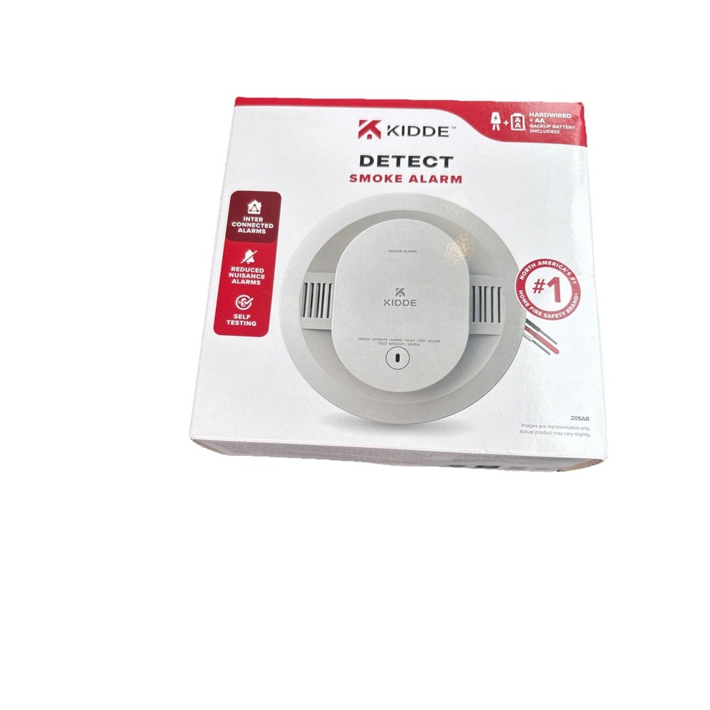 Kidde Detect Inter Connected Hardwired w/Battery Back-up Smoke Alarm Model 20SAR